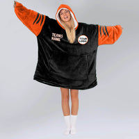 Load image into Gallery viewer, Cincinnati Football Blanket Hoodie
