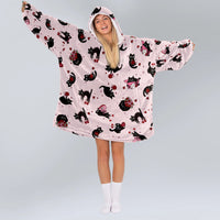 Load image into Gallery viewer, Cat Valentine&#39;s Day Blanket Hoodie
