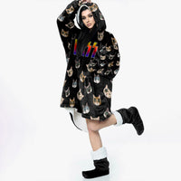 Load image into Gallery viewer, Hiss Funny Cats Kittens Blanket Hoodie
