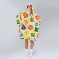 Load image into Gallery viewer, DnD Dice Set Green Blanket Hoodie
