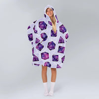 Load image into Gallery viewer, DnD Dice Set Purple Blanket Hoodie
