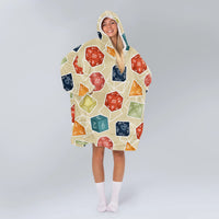 Load image into Gallery viewer, DnD Dice Set Yellow Blanket Hoodie

