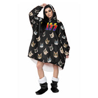 Load image into Gallery viewer, Hiss Funny Cats Kittens Blanket Hoodie
