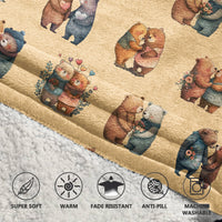 Load image into Gallery viewer, Bear Couple Blanket Hoodie
