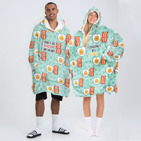 Load image into Gallery viewer, Bacon &amp; Egg Couple Blanket Hoodies
