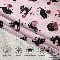 Load image into Gallery viewer, Cat Valentine&#39;s Day Blanket Hoodie
