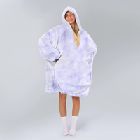 Load image into Gallery viewer, Purple Tie Dye Blanket Hoodie
