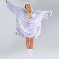 Load image into Gallery viewer, Purple Tie Dye Blanket Hoodie
