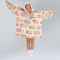 Load image into Gallery viewer, Perfect Match Kawaii Blanket Hoodie
