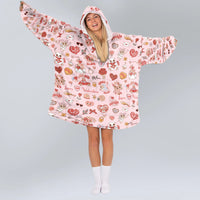 Load image into Gallery viewer, Valentine Groovy Blanket Hoodie
