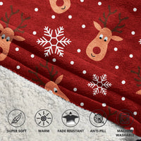 Load image into Gallery viewer, Reindeer Snowflakes Blanket Hoodie
