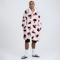 Load image into Gallery viewer, Cat Valentine&#39;s Day Blanket Hoodie
