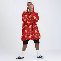 Load image into Gallery viewer, Reindeer Snowflakes Blanket Hoodie

