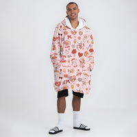 Load image into Gallery viewer, Valentine Groovy Blanket Hoodie
