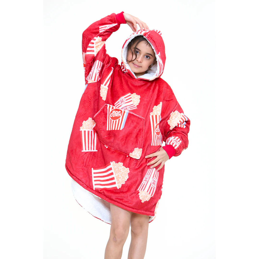 Kids Popcorn Blanket Hoodie