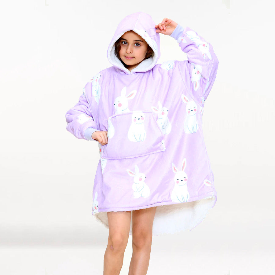 Kids Rabbit Blanket Hoodie