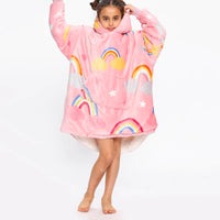 Load image into Gallery viewer, Kids Love Rainbows Blanket Hoodie
