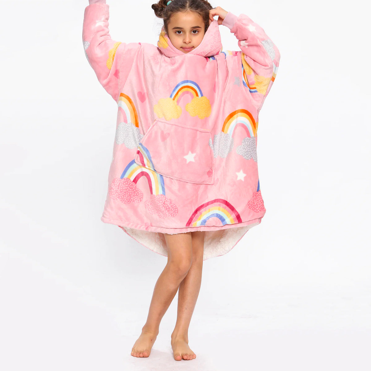 Kids Love Rainbows Blanket Hoodie