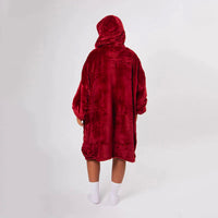 Load image into Gallery viewer, Wine Red Blanket Hoodie
