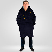 Load image into Gallery viewer, Alaskan Flag, Alaska Pride Northern Lights Blanket Hoodie
