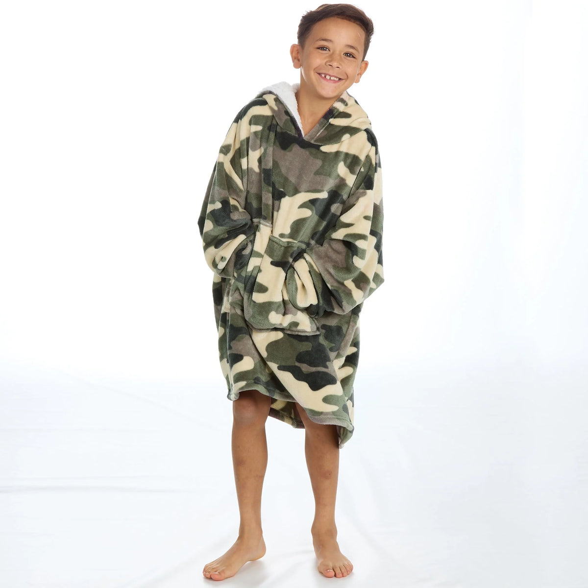 Kids Camo Blanket Hoodie