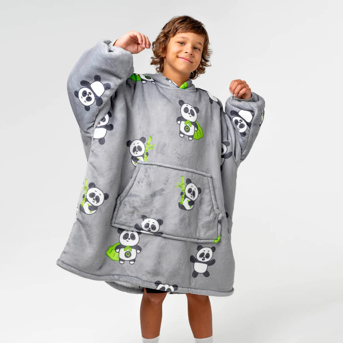 Kids Super Panda Blanket Hoodie