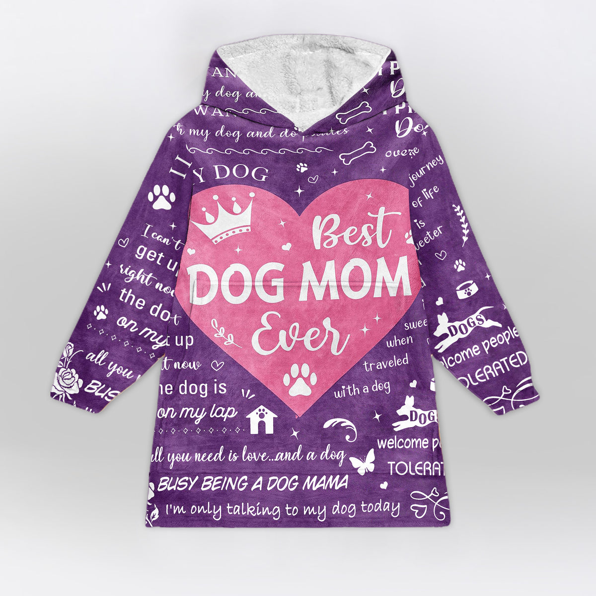 Best Dog Mom Ever - Dog Mom Wearable Blanket