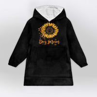 Load image into Gallery viewer, Sunflower Black - Dog Mom Wearable Blanket
