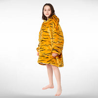 Load image into Gallery viewer, Kids Tiger Blanket Hoodie
