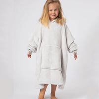 Load image into Gallery viewer, Kids Light Grey Blanket Hoodie
