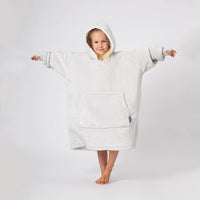 Load image into Gallery viewer, Kids Light Grey Blanket Hoodie
