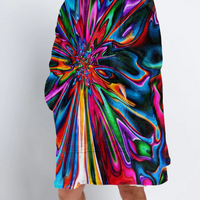 Load image into Gallery viewer, Hippie Tie Dye Blanket Hoodie - Hippie Gifts
